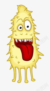 丑陋的怪物png免抠素材_新图网 https://ixintu.com 可怕的 淡黄色 红舌头