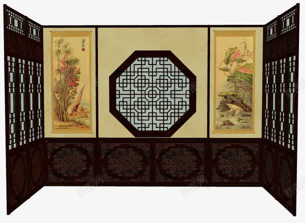 墙饰png免抠素材_新图网 https://ixintu.com 墙饰 复古 家具 底纹