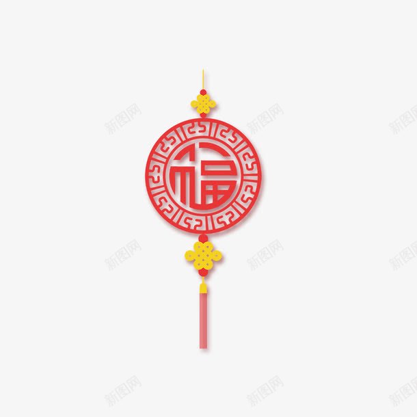 红色中国结png免抠素材_新图网 https://ixintu.com 中国结 中国结素材 中国风 福 节日素材