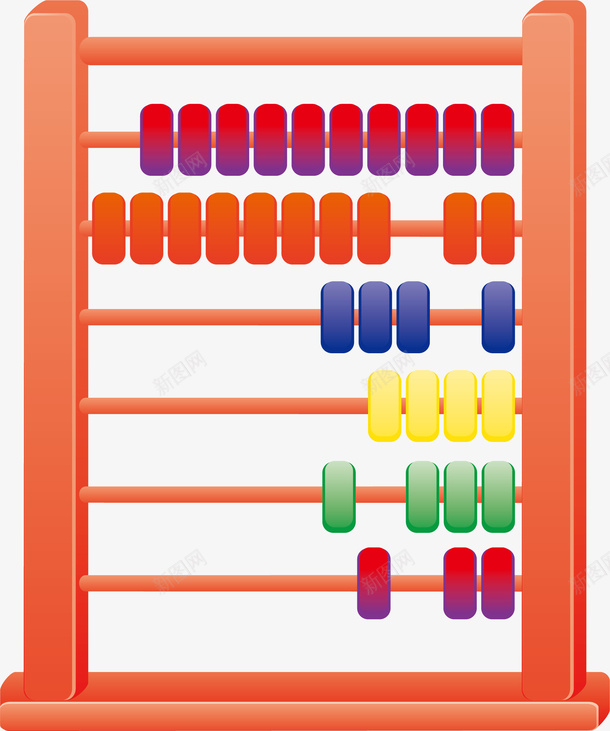 算盘元素png免抠素材_新图网 https://ixintu.com png 卡通 彩色 矢量元素 算盘 算盘矢量