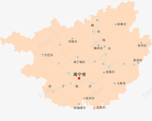 广西省地图png免抠素材_新图网 https://ixintu.com 中国 地图 广西