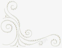 白色珍珠艺术花纹素材