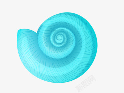 简单的蜗牛图片蓝色蜗牛壳高清图片