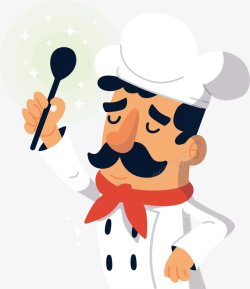 厨师卡通头像男生矢量图素材