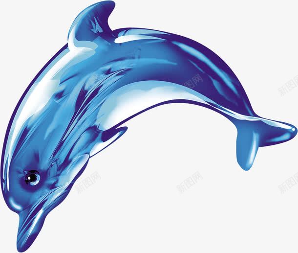 蓝色卡通鲸鱼png免抠素材_新图网 https://ixintu.com 卡通 蓝色 设计 鲸鱼
