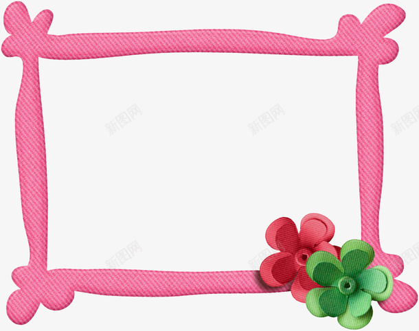 粉色花朵创意相框png免抠素材_新图网 https://ixintu.com 创意相框 粉色相框 花朵相框