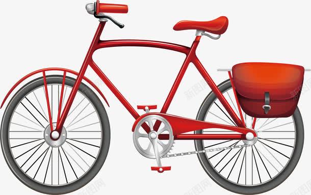 红色邮差自行车png免抠素材_新图网 https://ixintu.com 共享单车 矢量素材 红色自行车 自行车