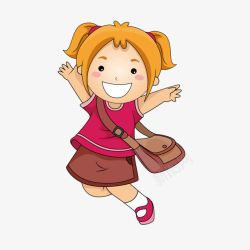 高兴的女孩素材
