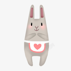 小兔子底纹彩色卡通装饰兔子高清图片