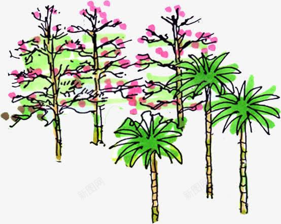 漫画创意花卉植物png免抠素材_新图网 https://ixintu.com 创意 植物 漫画 花卉