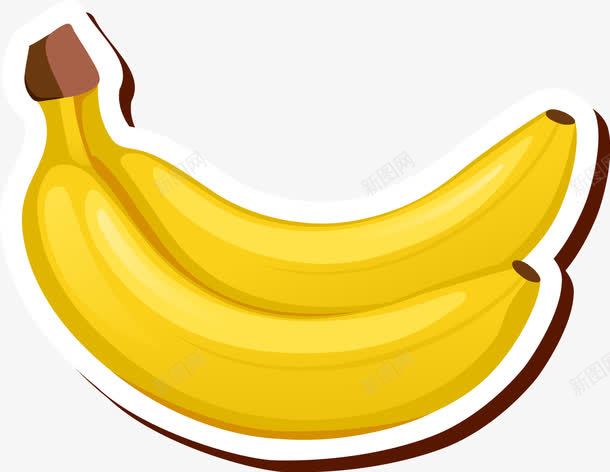 香蕉4png免抠素材_新图网 https://ixintu.com 手绘香蕉 水果 润肠通便 矢量香蕉