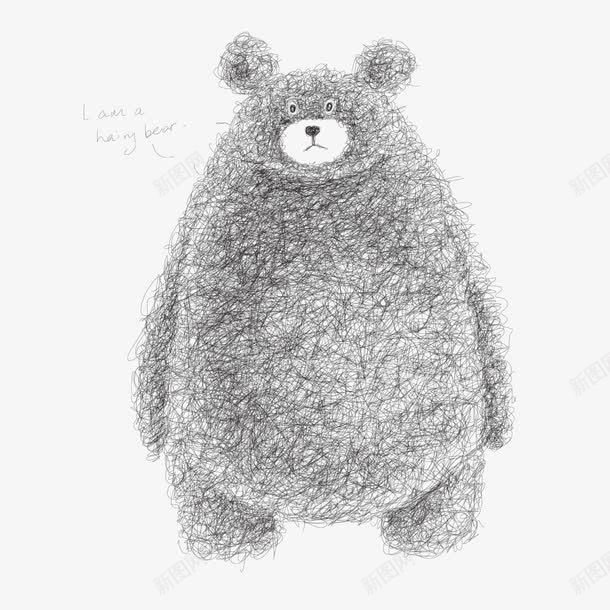 可爱手绘棕熊png免抠素材_新图网 https://ixintu.com 手绘 棕熊 泰迪熊 熊 线团熊