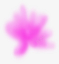 水墨粉色渲染花朵素材