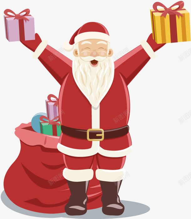 圣诞老人送礼物png免抠素材_新图网 https://ixintu.com 圣诞老人素材 圣诞节素材