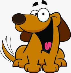 卡通高兴打滚的狗狗卡通高兴的黄色狗狗高清图片