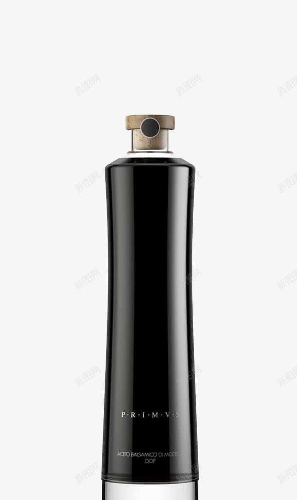 黑色玻璃瓶png免抠素材_新图网 https://ixintu.com 产品实物 水瓶 装饰品