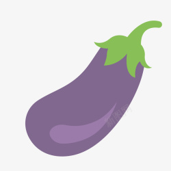 手绘紫色茄子矢量图素材