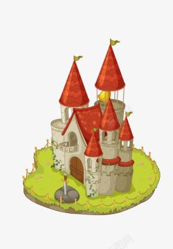 卡通建筑城堡素材