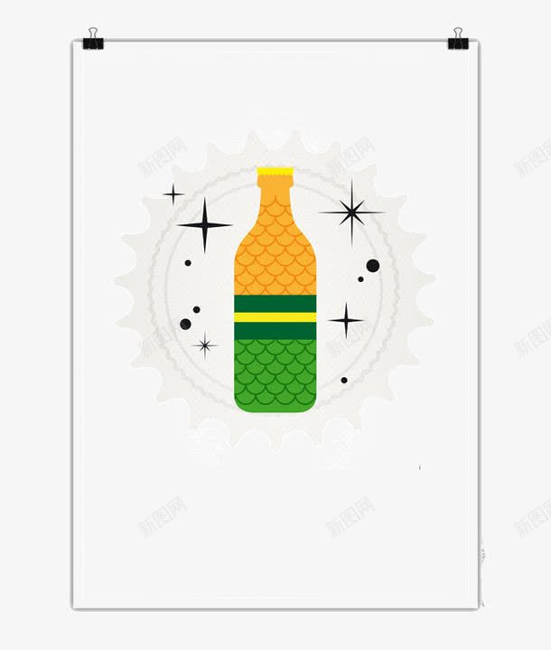 创意黄绿色汽水瓶png免抠素材_新图网 https://ixintu.com 创意 包装 汽水瓶 汽水罐 瓶子 绿色 艺术 黄色