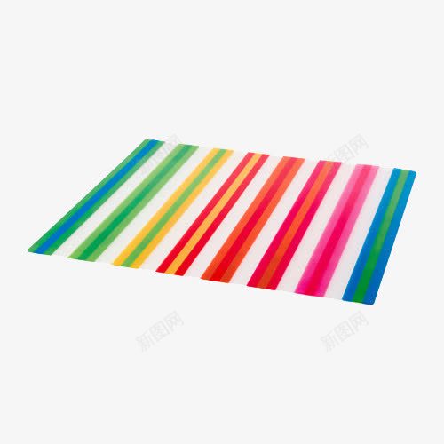 鲍比格餐垫png免抠素材_新图网 https://ixintu.com 多色 彩色 条形图案 餐垫