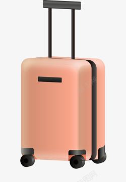 可爱粉色拉杆行李箱素材