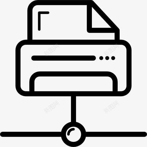 打印机连接到网络图标png_新图网 https://ixintu.com 打印 打印文件 打印机 纸