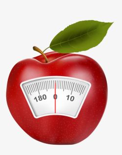 红苹果体重计免费素材