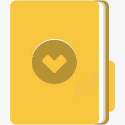 黄色皮夹风格文件夹图标图标