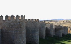 旅游景区阿维拉古城墙素材