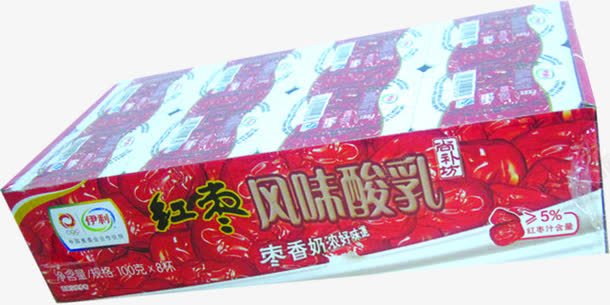 摄影红色包装红枣酸奶png免抠素材_新图网 https://ixintu.com 包装 摄影 红枣 红色 酸奶