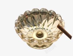 透明圆形玻璃烟灰缸欧式果盆干果盘烟灰缸高清图片