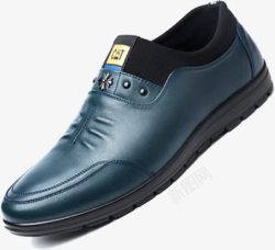 蓝色时尚皮鞋电商素材