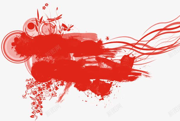 创意红色抽象墨迹png免抠素材_新图网 https://ixintu.com 创意 墨迹 抽象 红色
