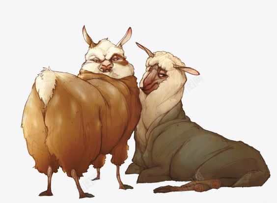 创意小羊png免抠素材_新图网 https://ixintu.com 动物 卡通 手绘 拟人 插画 搞怪 绵羊