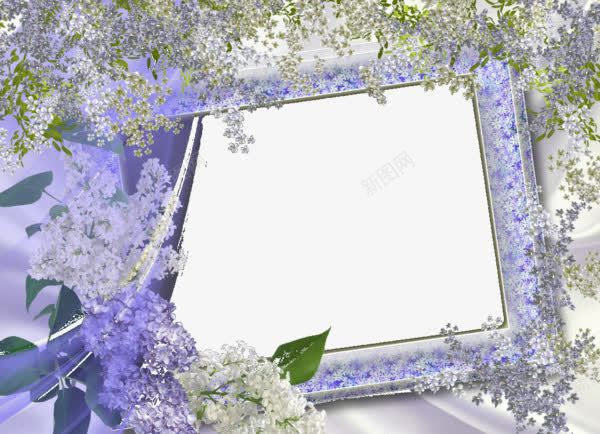 紫色花朵背景边框png免抠素材_新图网 https://ixintu.com 相框 紫色的 边框 鲜花