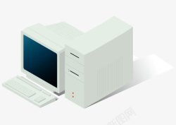 灰色小显示屏收款机台式机高清图片