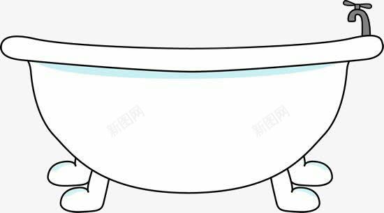 白色浴缸png免抠素材_新图网 https://ixintu.com 图案设计 手绘 浴缸 白色浴缸