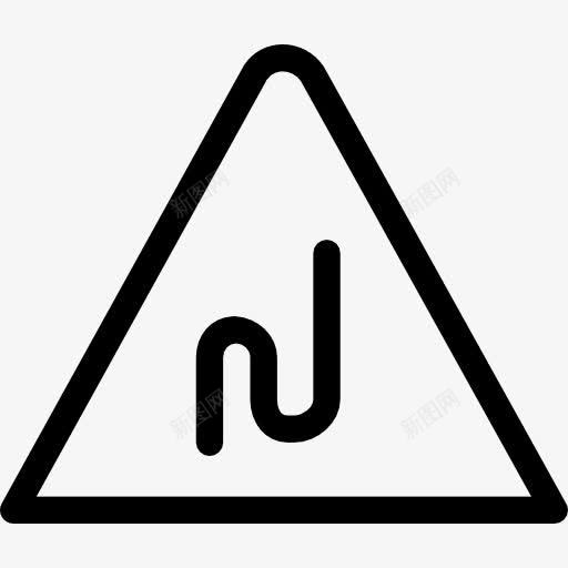 行人图标png_新图网 https://ixintu.com 三角形 交通标志 危险标志 行人 警报