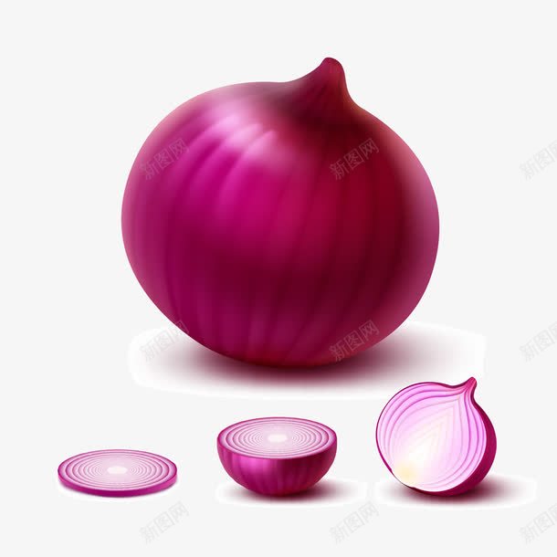 紫色洋葱切开的洋葱png免抠素材_新图网 https://ixintu.com eps 切开 洋葱 紫色 蔬菜俯视
