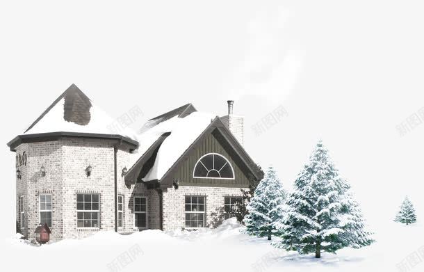 白色雪屋png免抠素材_新图网 https://ixintu.com 圣诞雪树 小房子 白色房子 白色雪屋