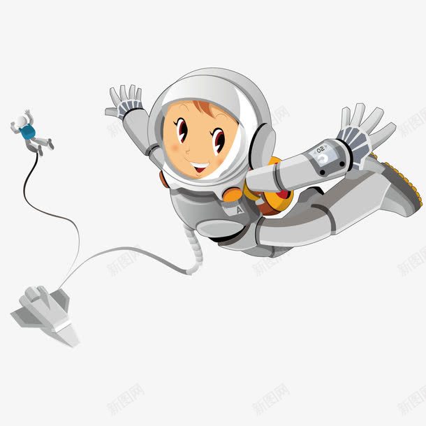 可爱宇航员png免抠素材_新图网 https://ixintu.com 卡通 可爱 宇航员
