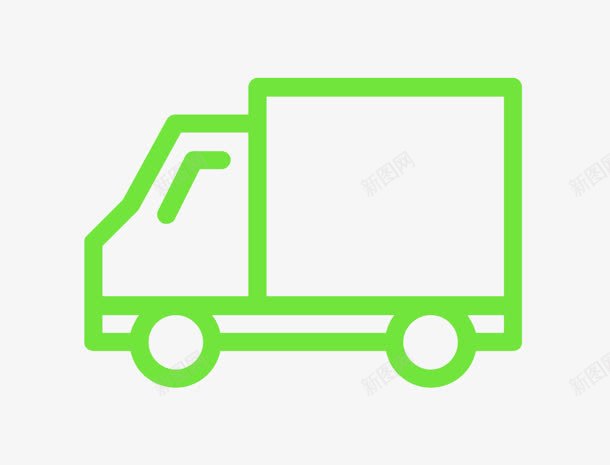绿色简笔画卡车png免抠素材_新图网 https://ixintu.com 卡车 简笔 绿色