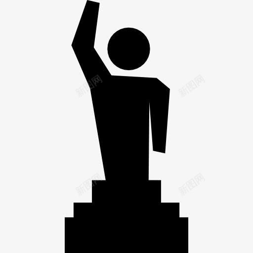 站在领奖台上举起手臂赢家图标png_新图网 https://ixintu.com 举起手臂 人 人的剪影 奖 站在领奖台上 获奖者 领奖站台