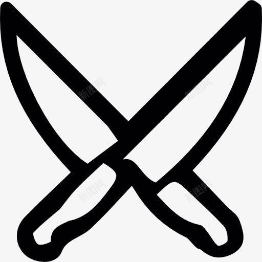 双刀图标png_新图网 https://ixintu.com 交叉的刀 刀 刀片 剑 武器
