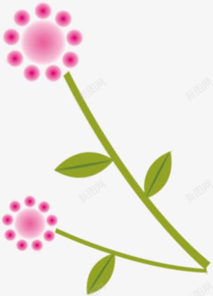 手绘粉色花卉壁纸png免抠素材_新图网 https://ixintu.com 壁纸 粉色 花卉