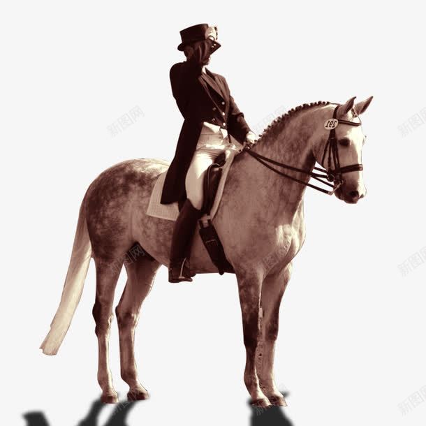 骑在马背上的人png免抠素材_新图网 https://ixintu.com 动物 帽子 影子 绅士