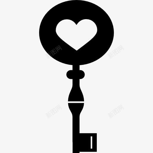心的形状在一个关键图标png_新图网 https://ixintu.com 圆形 工具 形 形状 浪漫 钥匙