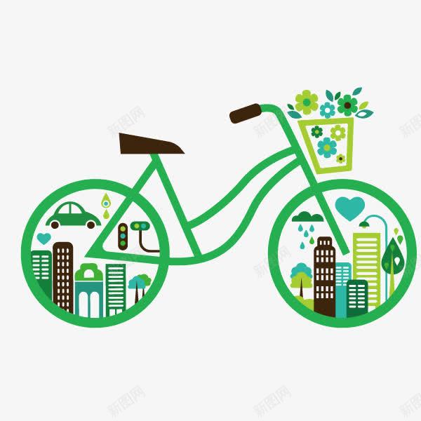 自行车环保能源可循环绿色png免抠素材_新图网 https://ixintu.com 可循环 环保 绿色 能源 自行车