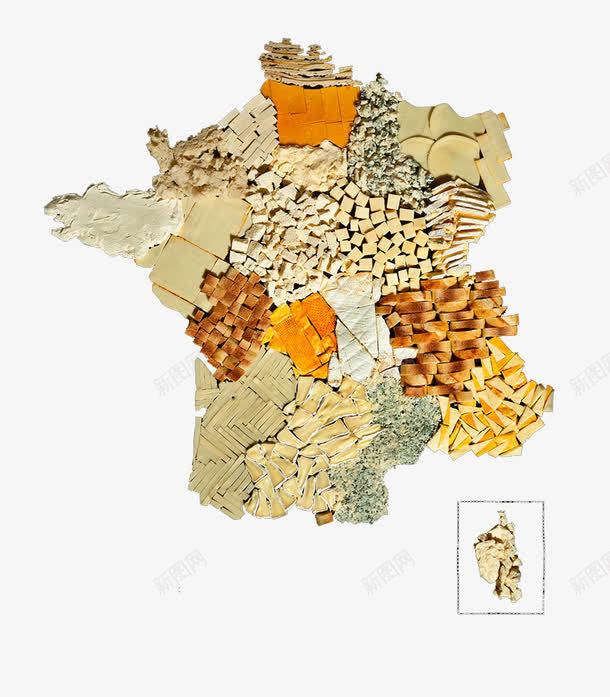 法国版美食地图png免抠素材_新图网 https://ixintu.com 创意地图 广告 美食地图 美食攻略 装饰