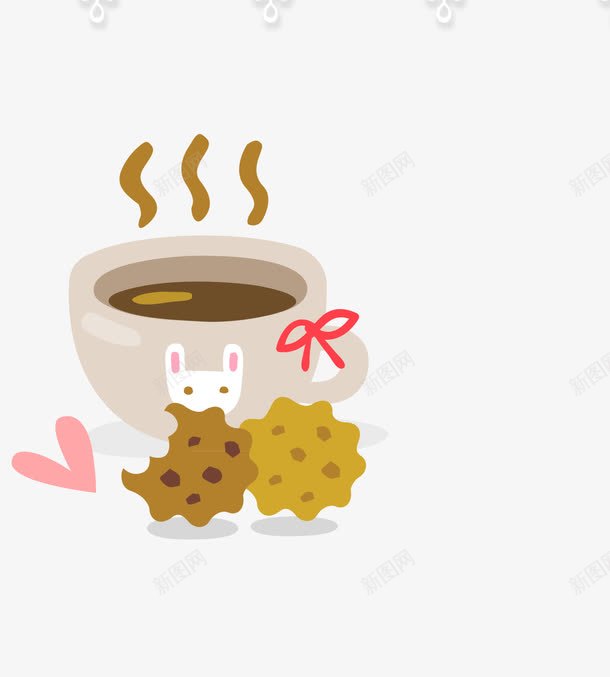 手绘咖啡饼干png免抠素材_新图网 https://ixintu.com 咖啡 咖啡饼干 手绘咖啡 手绘饼干 饼干 饼干素材